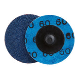 Indasa 2" Rhynolock Zirconium Locking Discs, R-Type, 7302Z Series, image of front and back of discs