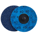 Indasa 3" Rhynolock Zirconium Locking Discs, R-Type, 7303Z Series, image of front and back of discs