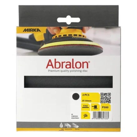 Produktbild von MIRKA Abralon Handpads – 115x140 Mm, Korn 500, 20 Stück, Für Ultrafeine Oberflächen Und Hochglanz, Siliziumkarbid