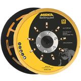 Mirka 6" Multifit Grip Backup Pad with Pad Saver, front and back image, 916GVMF