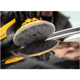 Mirka Iridium Soft 6" Multifit Grip Dry Sanding Discs, 24-6MF Series, in action image, 2