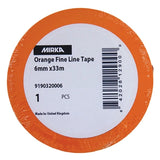 Mirka Orange Fine Line Tape, 0.24" (6mm) x 108', 9190320006, 2