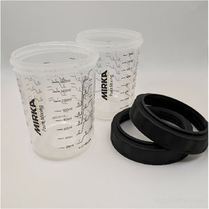 Mirka Paint Cup System Outer Cup with Collar 2-Pack Collection