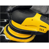 Mirka POLAROS RP 600X 6" Rotary Electric Polisher, MRP6001100US, in action polishing surface, 3