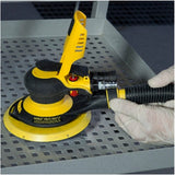 Mirka PROS 6" Sander, Vacuum-Ready, 2.5mm, MRP-625CV, attached dust extraction hose to tool
