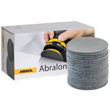 Mirka Abralon J3 3" Foam Polishing Grip Discs, 8M-203 Series, box and stack of discs
