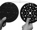 Image of how to attach a Mirka pad saver to a backup pad