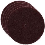 Norton Bear-Tex 6" x 1/2" Non-Woven Arbor Hole Disc, Maroon Medium, 5-Pack (05073)