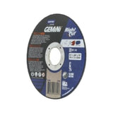 Norton Gemini RightCut Cut-Off Wheel, 4.5" x 0.045" x 7/8", AO Type 01/41, image of side angle view of disc.