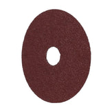 Norton Resin Fiber Disc Metal F240, 5" x 7/8", Alum Oxide, side angle view.