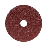 Norton Resin Fiber Disc Metal F240, 4.5" x 7/8", Alum Oxide, top view.