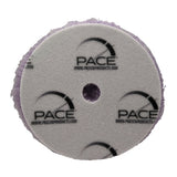 Presta 6.25" PACE Purple Foamed Wool Heavy Cut Orbital Pad, back, 890197