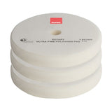 RUPES 6.25" White Ultra-Fine Foam Pad for LH19E Rotary with 6" Backing Plate, 9.BR180S, 3