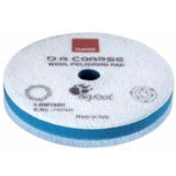 RUPES 6" D‑A Coarse Wool Polishing Pad for Dual Action Polishers, 9.NW160H, angle view of back grip and foam interface
