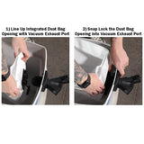 RUPES Replacement Dust Bags for S145EPL & S245EPL Dust Extractor, 5-Pack, 130.1108, how to install images.