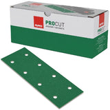 RUPES PROCUT 2.75" x 7.75" 8-Hole Film Abrasive Vacuum Sanding Sheets, Ceramic-A/O Blend, 2