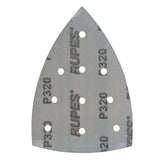 RUPES PROCUT 4" x 6" x 6" Delta 10-Hole Film Abrasive Vacuum Sanding Sheets, Ceramic-A/O Blend, view of back grip side of sheet.