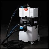 RUPES S245EPL 45L Dust Extractor, set up with tools, coaxial vacuum hose and air inline, T-Loc Systainer storage case, 1