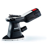 RUPES iBrid Mini Flex Power HSS73 Delta 4"x6"x6" Orbital Sander, without GreenTech dust collector, showing exhaust port connection.
