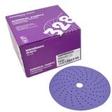 Sandwox 328+ Series Purple Ceramic Film 6" Multi-hole Grip Sanding Discs