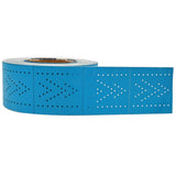 Sandwox 528 Series Blue Ceramic 2.75" Vacuum Grip Sanding Rolls, image of abrasive roll on its side.