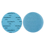 Sandwox 818 Series Blue Net 5" Mesh Grip Sanding Discs, image of front and back of sanding disc.