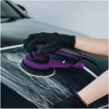 Sandwox 6" Brushless Electric Sander, 5mm Random Orbit, 400W, SX655US, tool in action sanding a car hood.