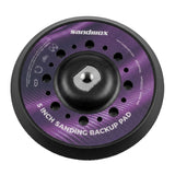 Sandwox 5" Multi-Hole Grip Backup Pad for SX553US Sander, M8 Thread, BH-53, top image view.