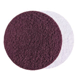 Sunmight 6" Grip Nonwoven Abrasive Scuff Grip Discs, Very Fine (Maroon), front and back