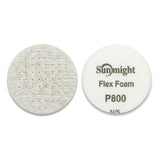 Sunmight Flex Foam Film 3" Vacuum Grip Sanding Discs, front and back view