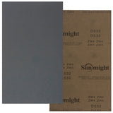 Sunmight Waterproof Wet and Dry Sanding Sheets, abrasive front and back view
