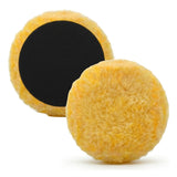 Surf-ACE 3" XC-15 Gold Micro-Wool Grip Buff Pad, 90015, front and back