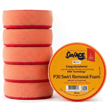 Surf-ACE 3" P30 Swirl Removal Orange Foam Grip Buff Pad, 5-Pack, 90025