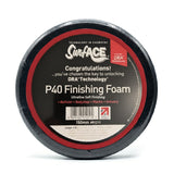 Surf-ACE 6" P40 Finishing Black Foam Grip Buff Pad, 2-Pack, 91211