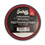 Surf-ACE 6" P40 Finishing Black Foam Grip Buff Pad, 2-Pack, 91211
