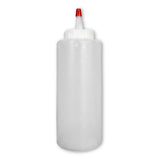 Dispenser Bottle, Wide Mouth, HDPE, 12 Ounce