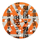 Sia 5500 Siastyle 6" Ceramic Film Multi-Hole Siafast Grip Sanding Discs, 120 Grit
