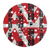 Sia 5500 Siastyle 6" Ceramic Film Multi-Hole Siafast Grip Sanding Discs, 80 Grit