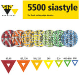 Sia 5500 Siastyle 6" Ceramic Film Multi-Hole Siafast Grip Sanding Discs, 2