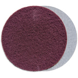 sia 6120 siafleece 6" Grip Nonwoven Abrasive Discs, Very Fine (Maroon), image of front and back of discs