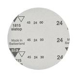 sia 1815 siatop 5" Solid Siafast Grip Sanding Discs, image of the back grip side of the sanding disc.