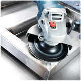 Image of a grinder polishing metal using a siatop sanding disc.