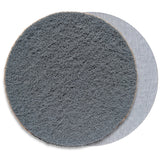sia 6120 siafleece 6" Grip Nonwoven Abrasive Discs, Ultra Fine (Gray), image of front and back sides of disc