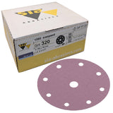 Sia 1950 Siaspeed 6" 9-Hole Siafast Grip Sanding Discs, box and disc image