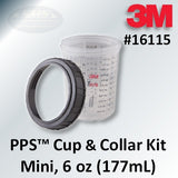 3M PPS Mini Cup and Collar 2-Pack Kit, 6 ounce (177 mL), 16115