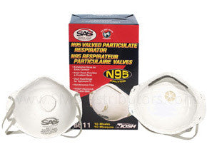 SAS Safety Brand N95 Valved Particulate Respirators, 8611
