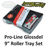 Arroworthy Pro-Line Glossdel 9" Roller Tray Set, 3/8" Nap, 9FGL3-DK