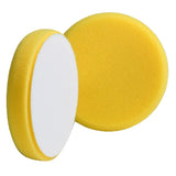 Buff & Shine 6.5" Foam Yellow Beveled Face Pad, Medium Cutting, 613G