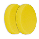 Buff & Shine 6.5" Foam Yellow Beveled Face Pad, Medium Cutting, 613G, 3