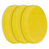 Buff & Shine 6.5" Foam Yellow Beveled Face Pad, Medium Cutting, 613G, 4